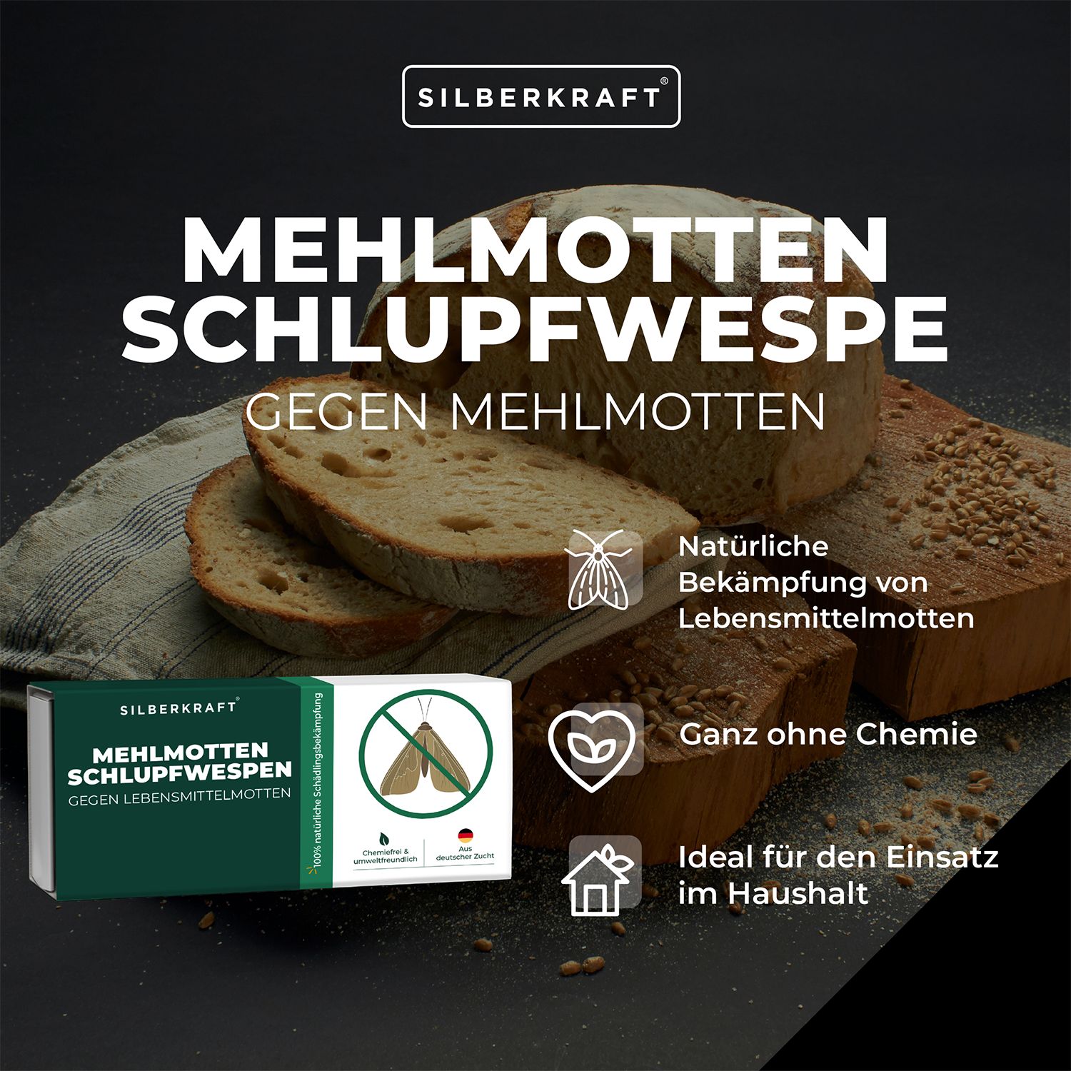 SILBERKRAFT Mehlmottenschlupfwespen