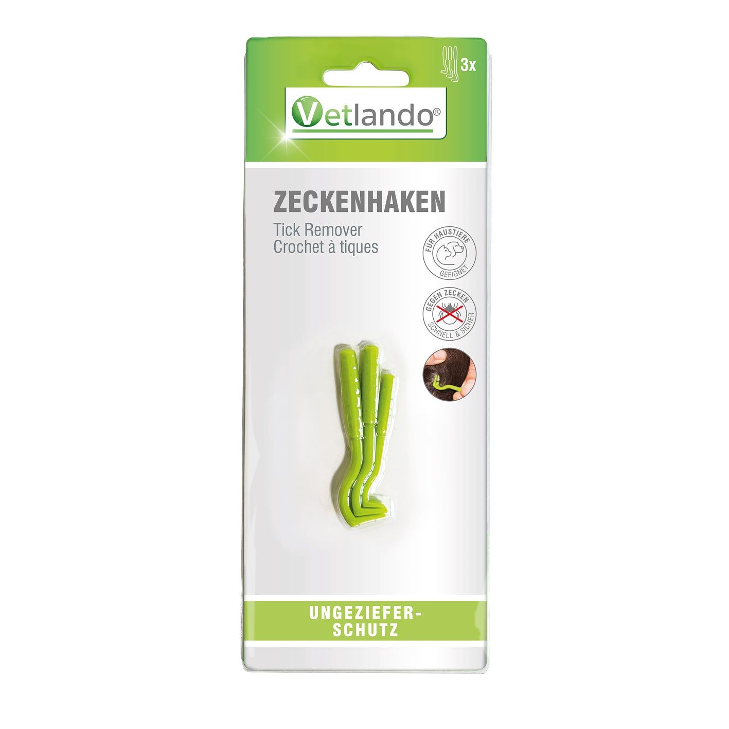 Vetlando Zeckenhaken 3er Set 1 St