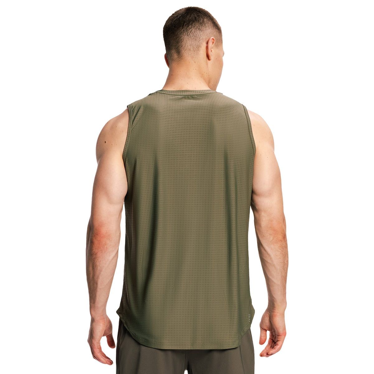 GymBeam Tanktop Herren regular ärmellos Combat in Olivgrau