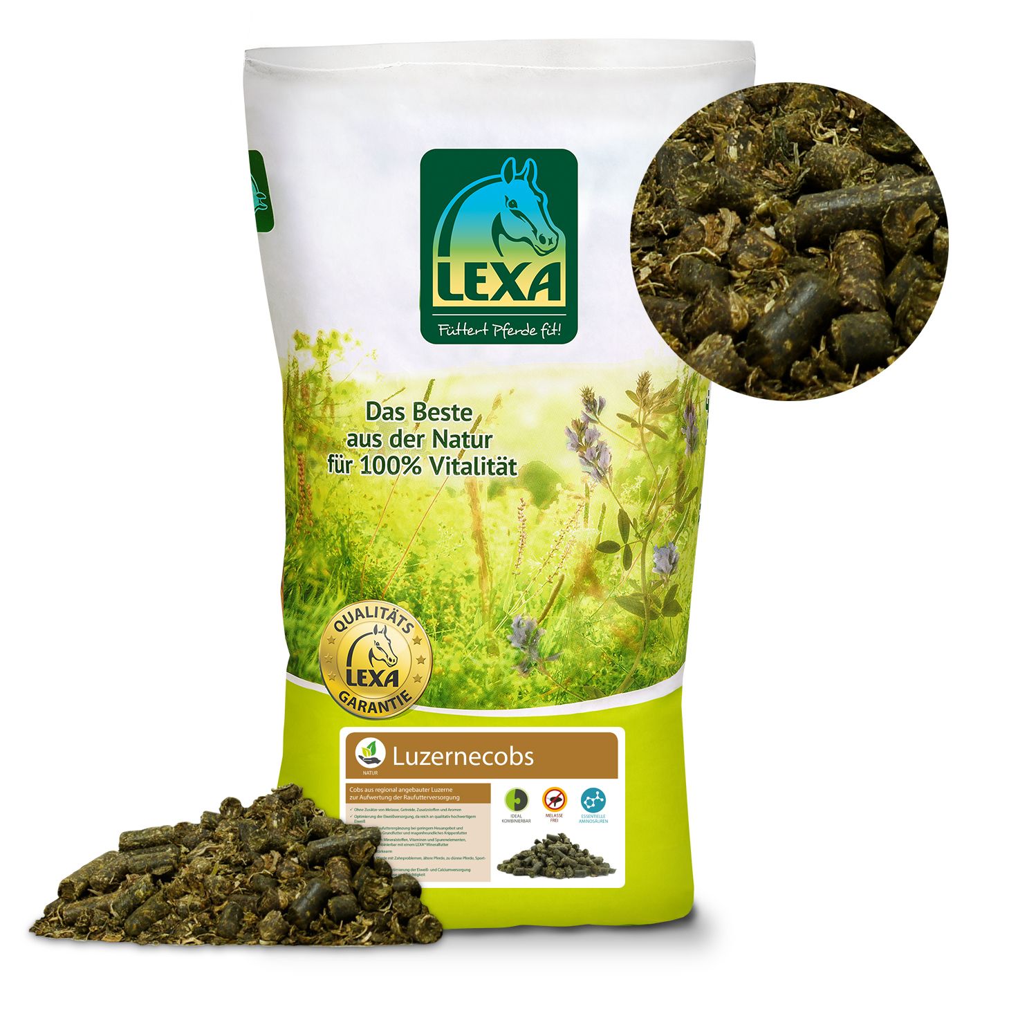 Lexa Pferdefutter Luzernecobs 25 kg