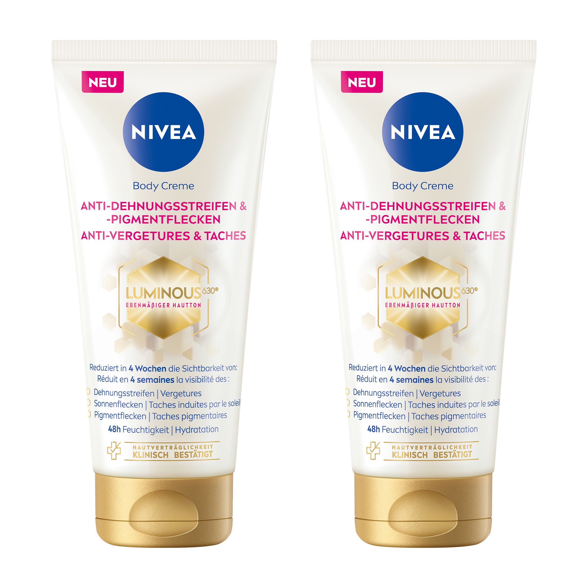 Nivea Anti-Dehnungsstreifen + Pigmentflecken Luminous630® Body Lotion 2 x 200ml 400 ml Körperlotion