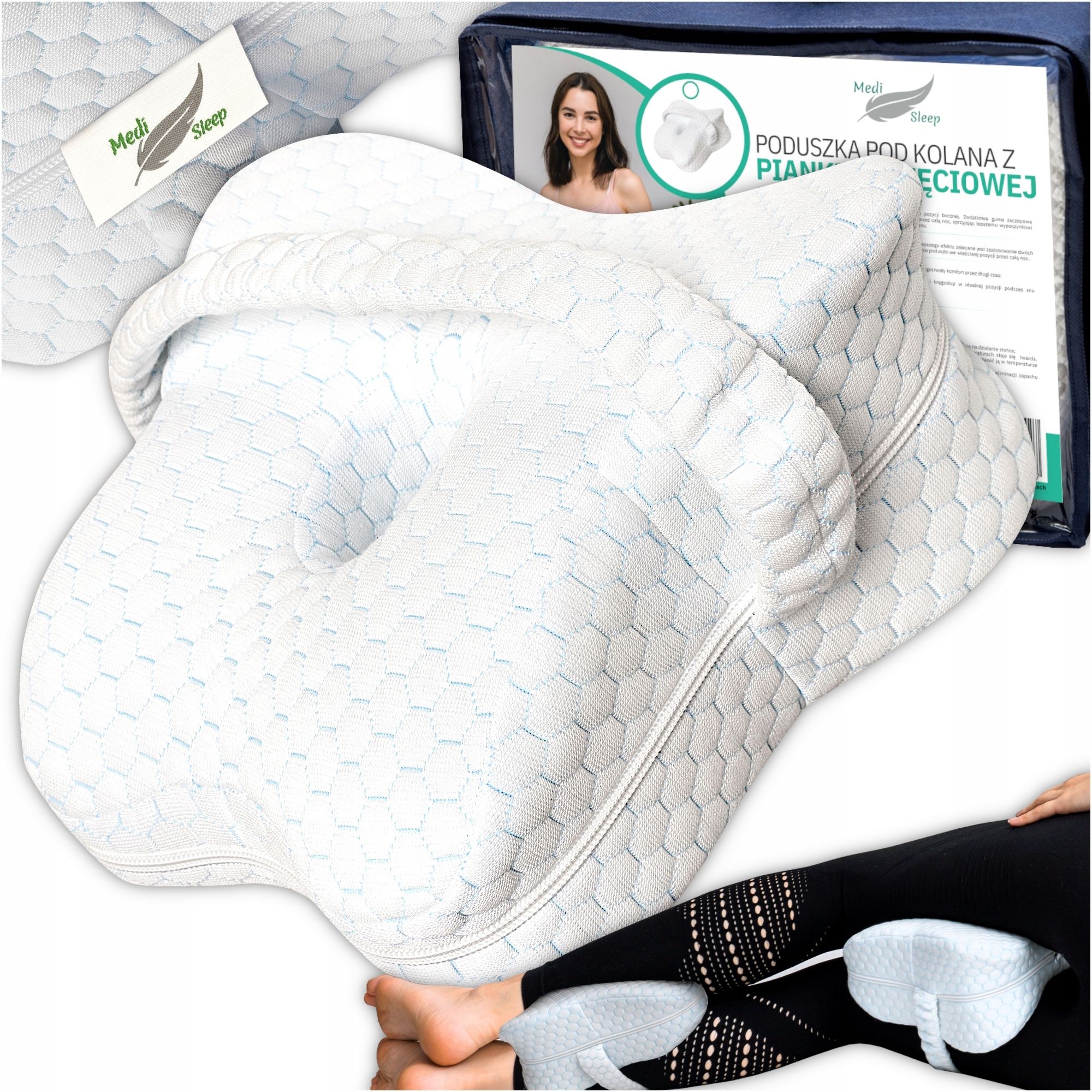 Medi Sleep Orthopädisches Kniekissen weiß