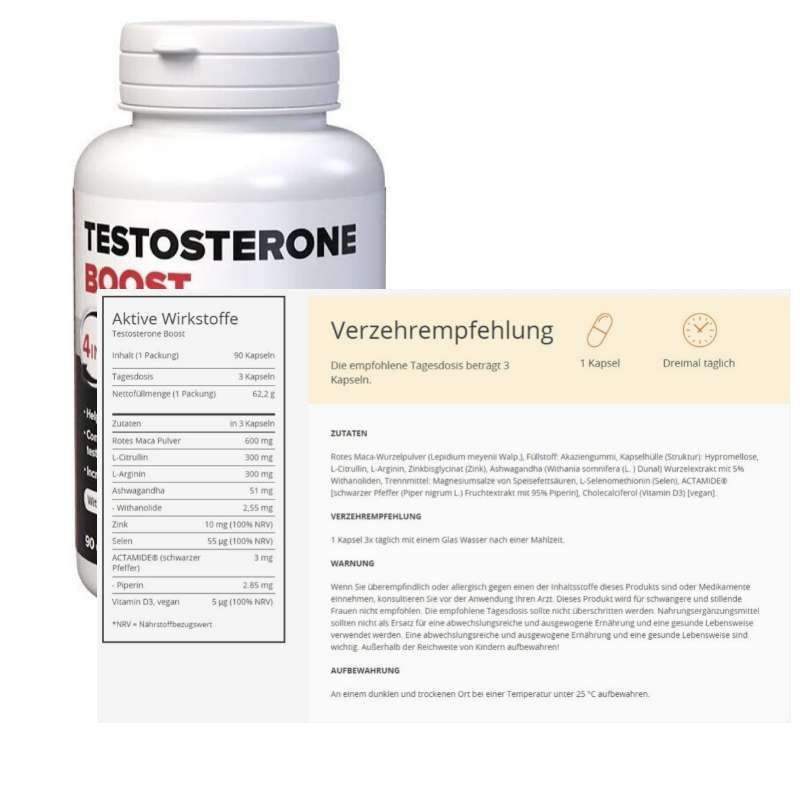 Testosterone Boost 90 St Kapseln