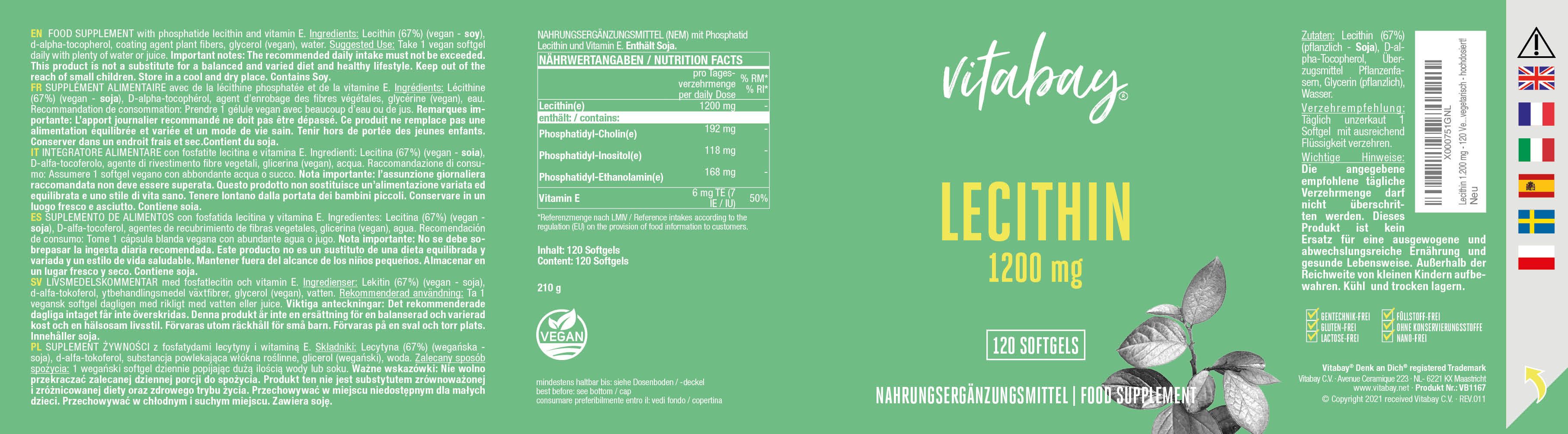 Vitabay Lecithin 1200 mg