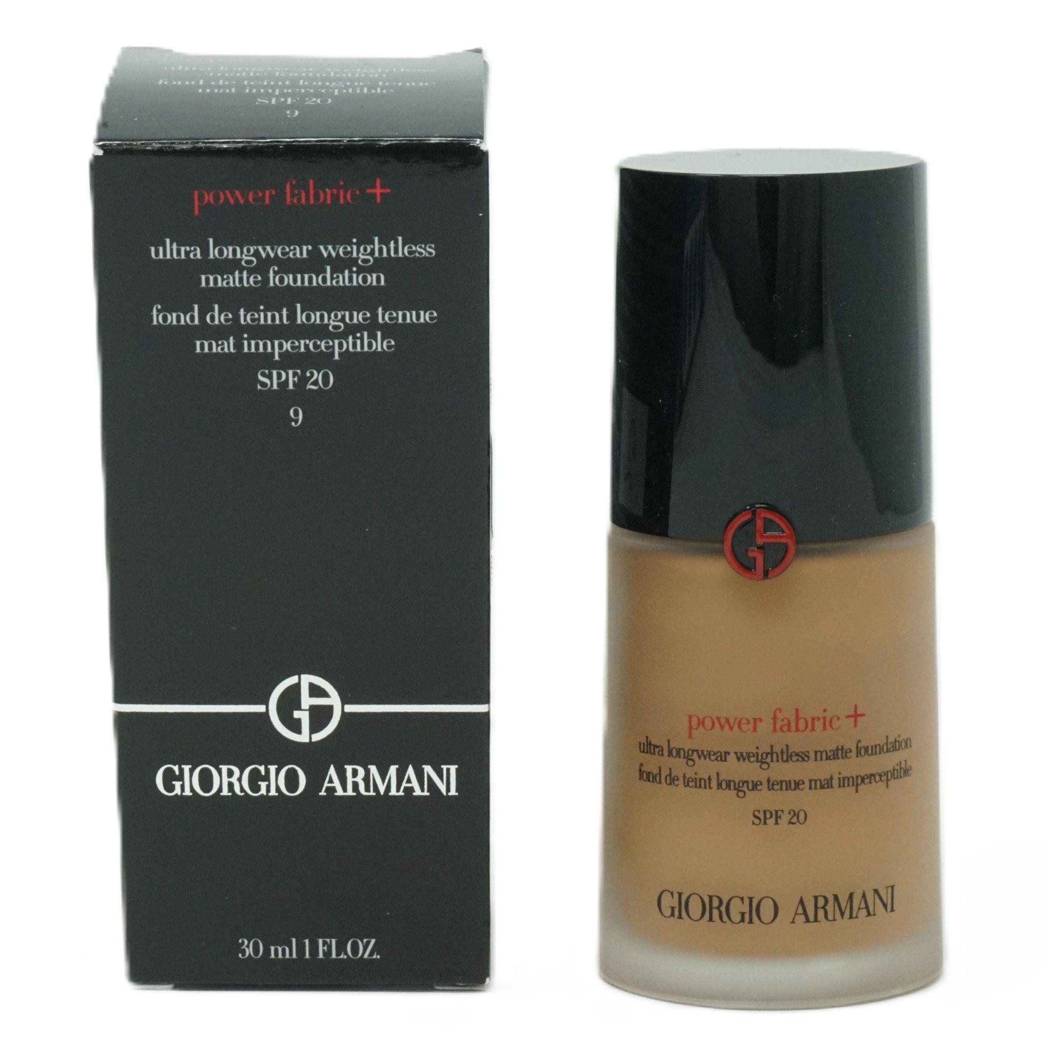 Giorgio Armani power fabric+ ultra longwear weightless matte Foundation SPF 20 9 30 l Make up