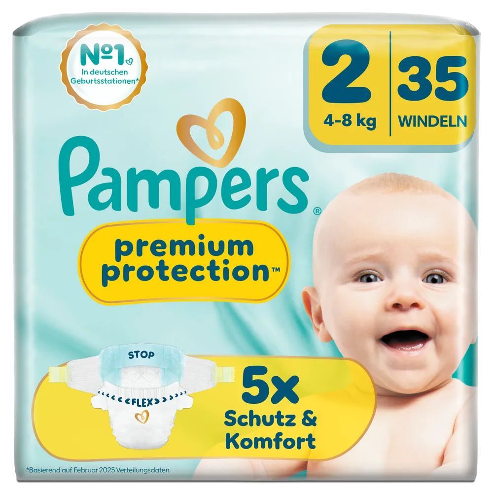 Pampers Premium Protection New Baby Gr.2 Mini 4-8kg Windeln Singlepack 35 St