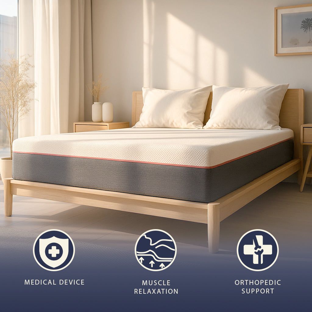 The White Stone Matratze 120x190 Memory Foam Breeze und Taschenfedern | Höhe 30 cm