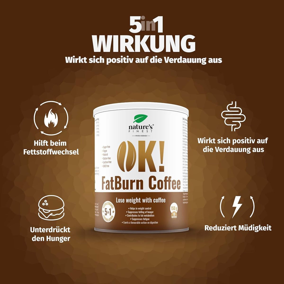 Nature's Finest OK!FatBurn Coffee - Kaffee zum Fettverbrennen