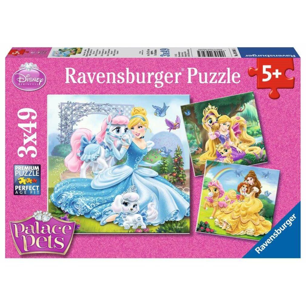ravensburger Puzzle Disney-Prinzessinnen und ihre Haustiere 3x49 Teile