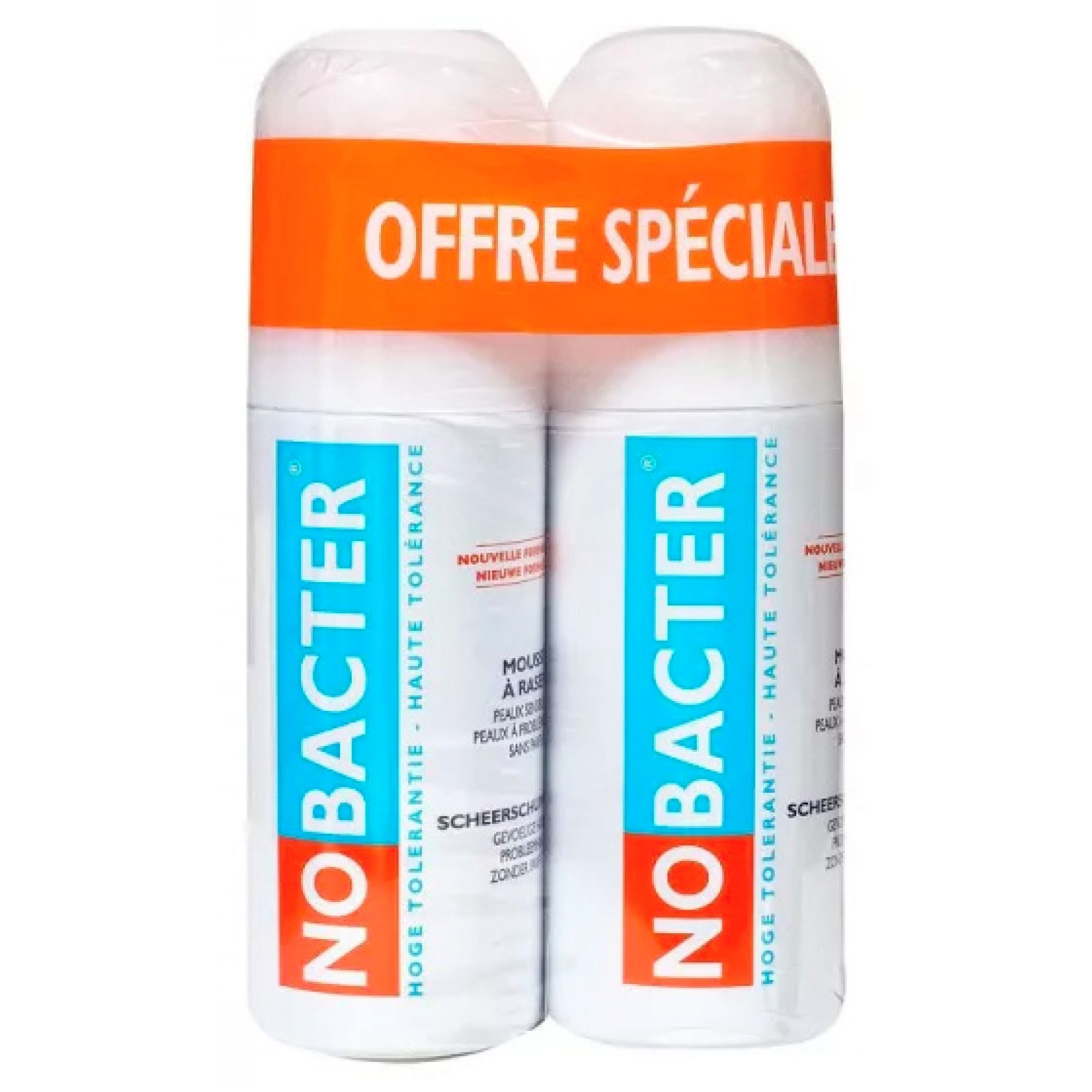 Nobacter Rasierschaum mit Hoher Toleranz 2 x Charge 9,9x5x16,7 cm