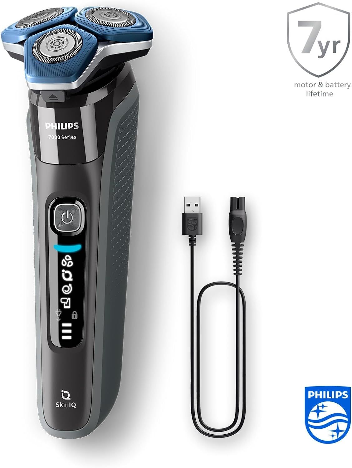 Philips Shaver Series 7000 – Elektrischer Nass- und Trockenrasierer für Herren