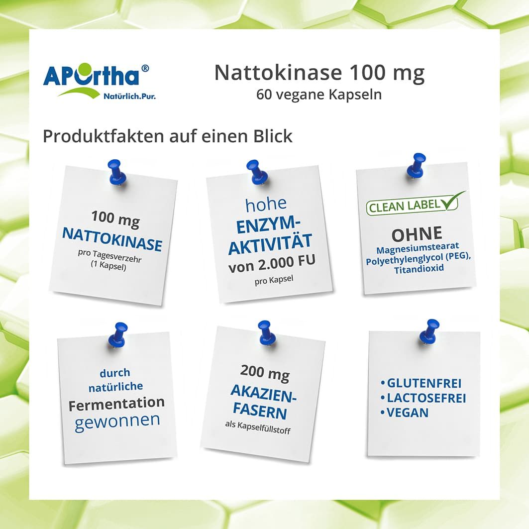 Aportha Nattokinase 100 mg Kapseln 60 St