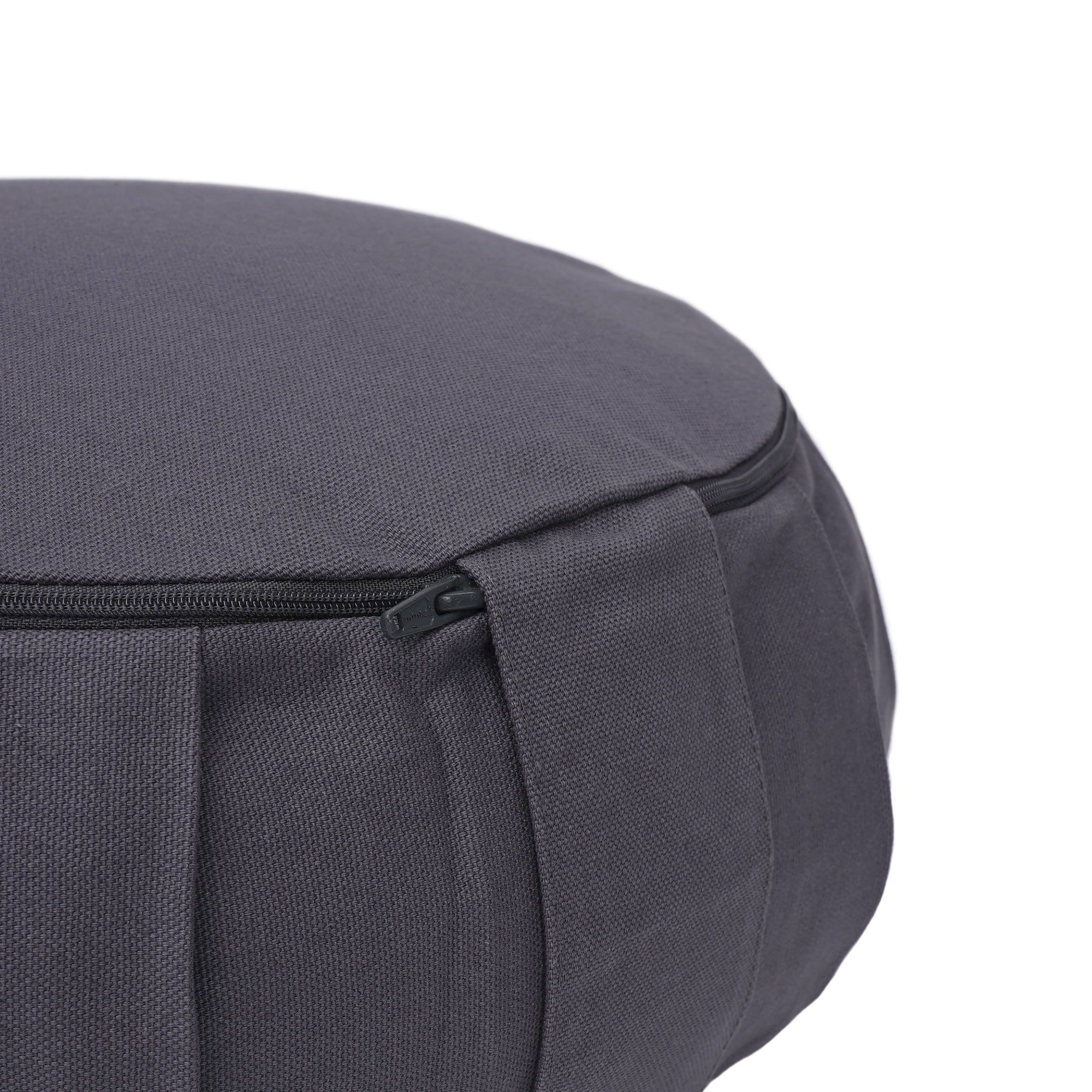 yogabox Meditationskissen / Yogakissen Zafu BASIC mit ZIP - grau - 31 x 31 x 15,0 cm
