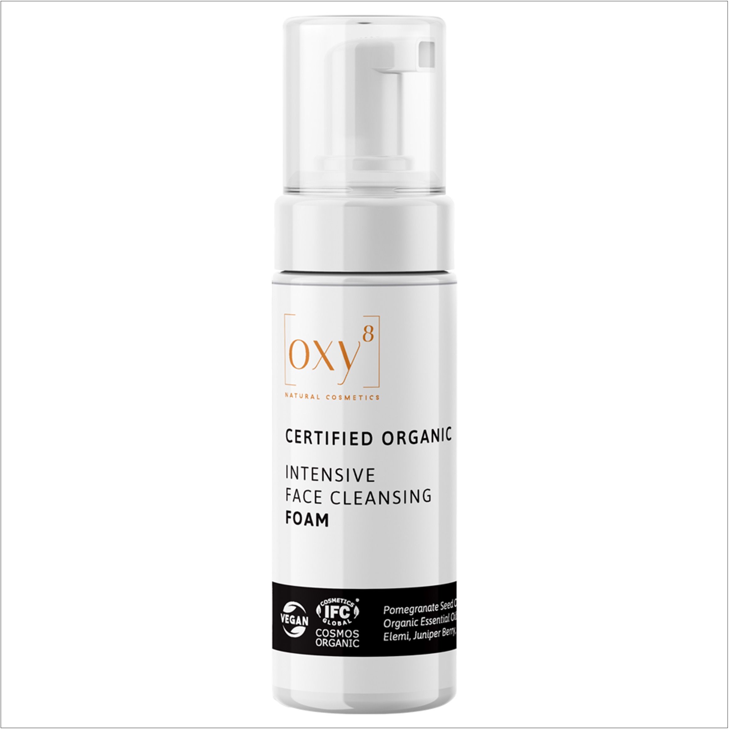 oxy8 Naturkosmetik INTENSIVE FACE CLEANSING FOAM – Intensiver Reinigungsschaum. Auch zum Abschminken