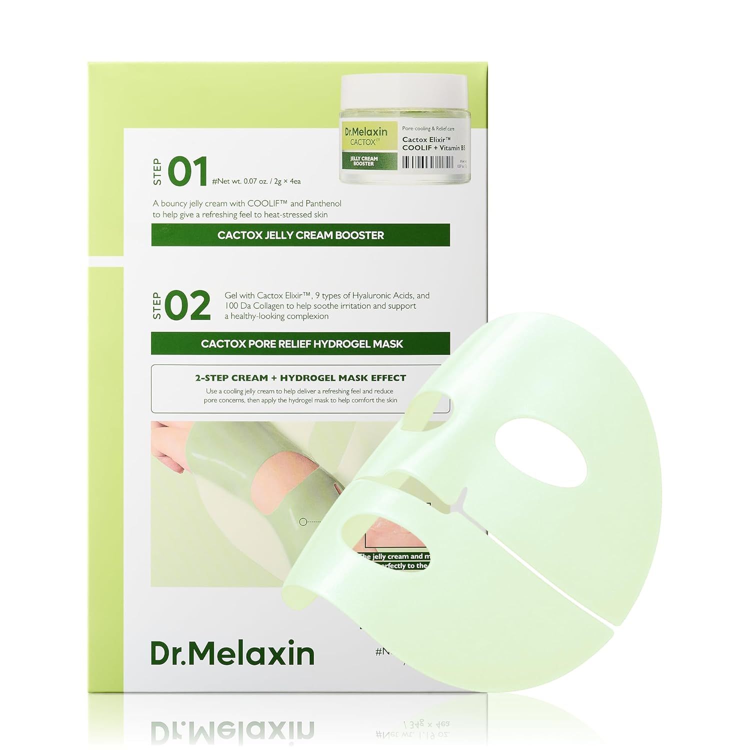Dr.Melaxin Cactox Pore Relief Jelly Cream Hydrogel Mask 4 St