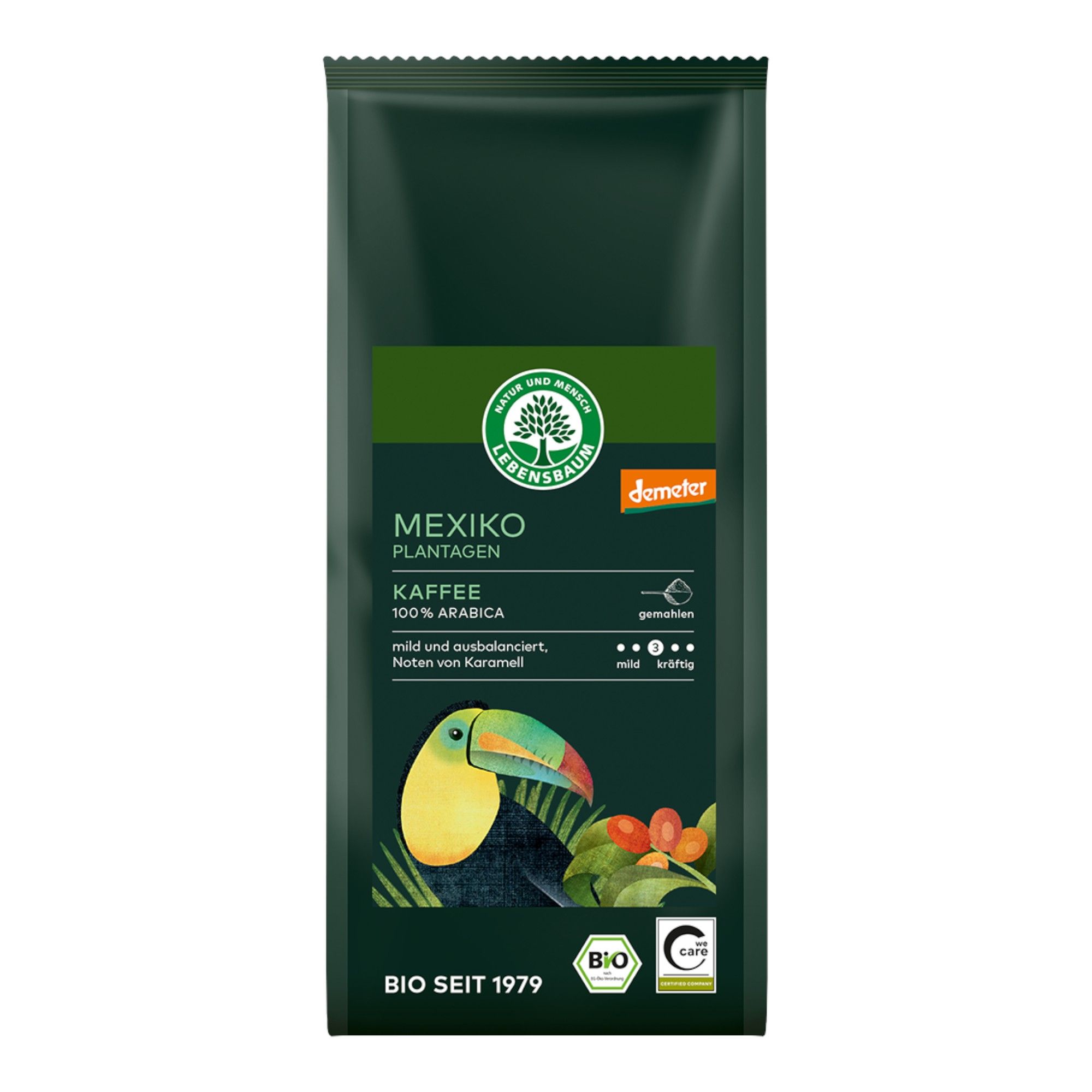 Bio Mexiko Plantagen Kaffee gemahlen 250 g
