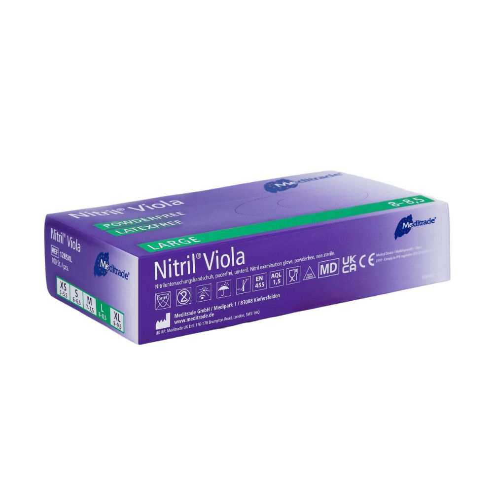 Meditrade Nitril® Viola Nitrilhandschuhe Farbig lila 10 St Handschuhe