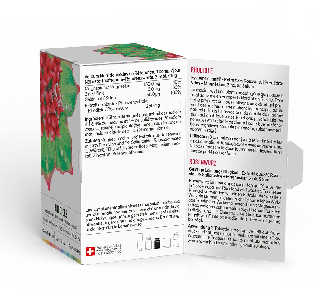 Sekoya Swiss - Rosenwurz | Rhodiola Rosea | Gegen Stress