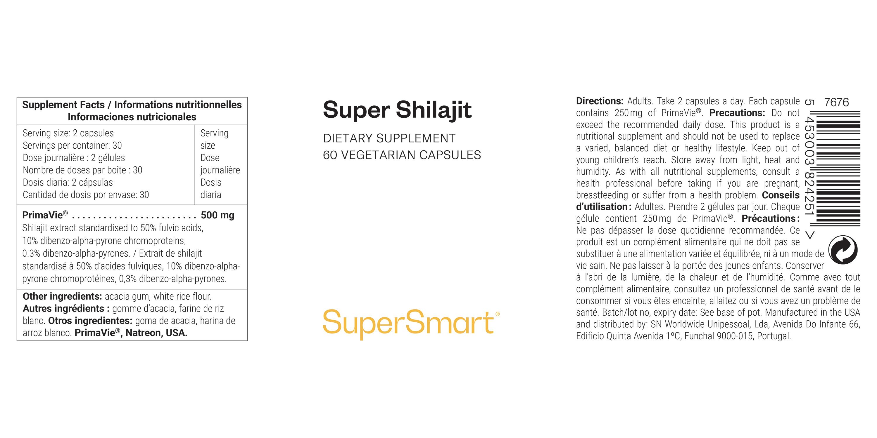 SuperSmart - Super Shilajit 60 St