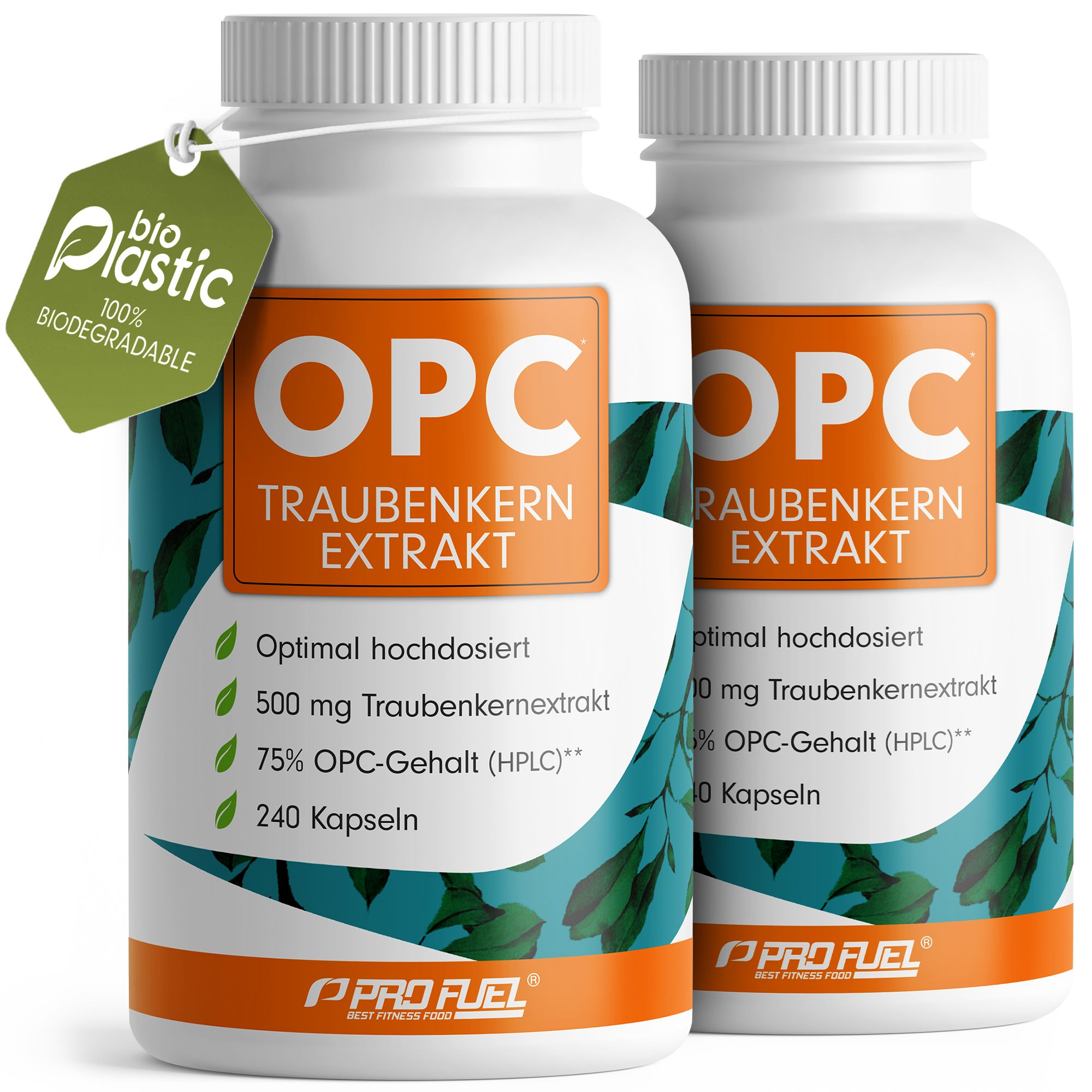 ProFuel - OPC Traubenkernextrakt-Kapseln - 500 mg Traubenkernextrakt je Kapsel - 480 Kapseln