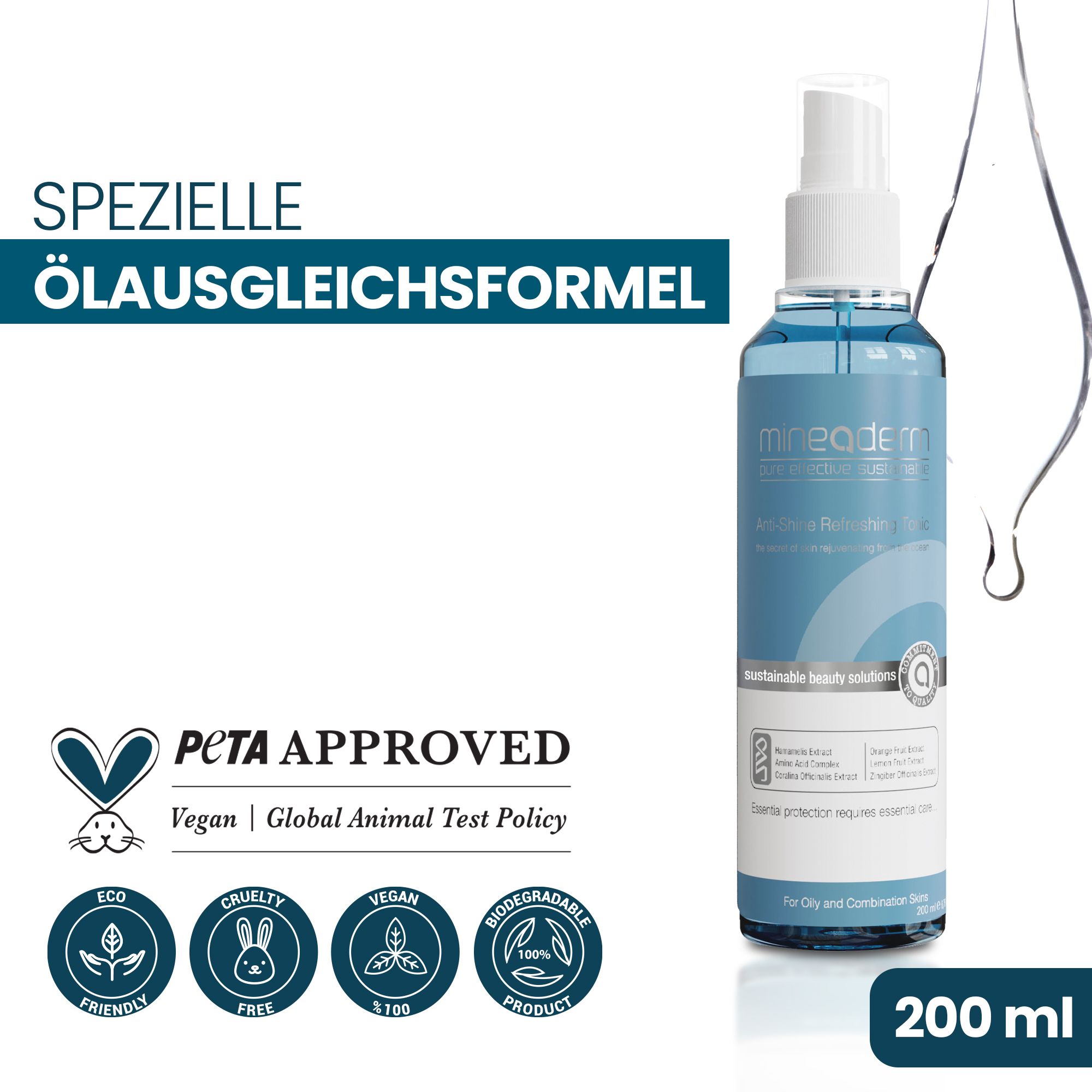 Mineaderm Anti-Shine Refreshing Facial Tonic