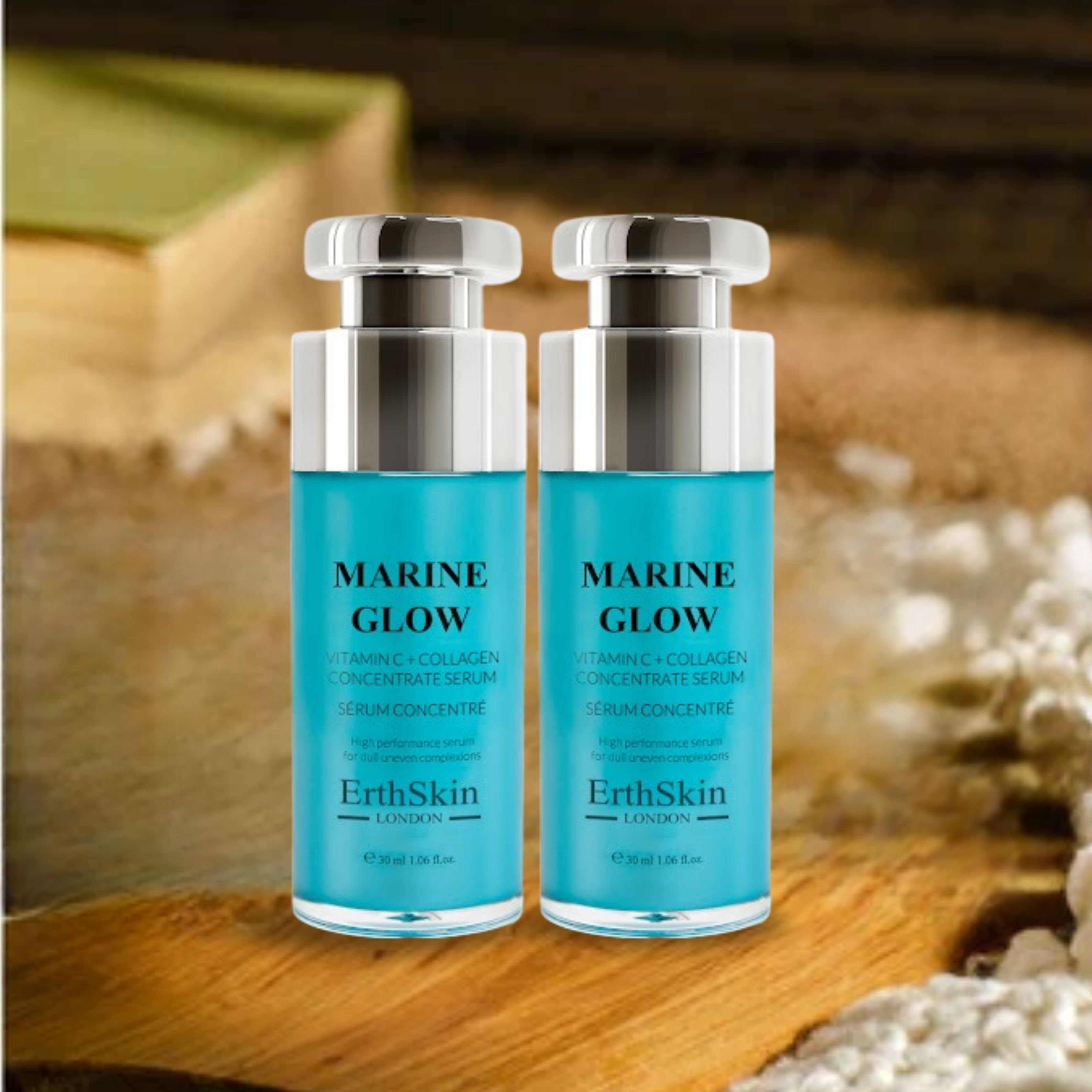 ErthSkin London  Marine Glow Vitamin C + Kollagenkonzentrat Serum set
