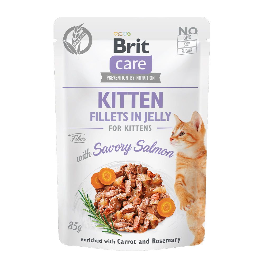 Brit Care Cat - Fillets in Jelly with Savory Salmon - Kitten