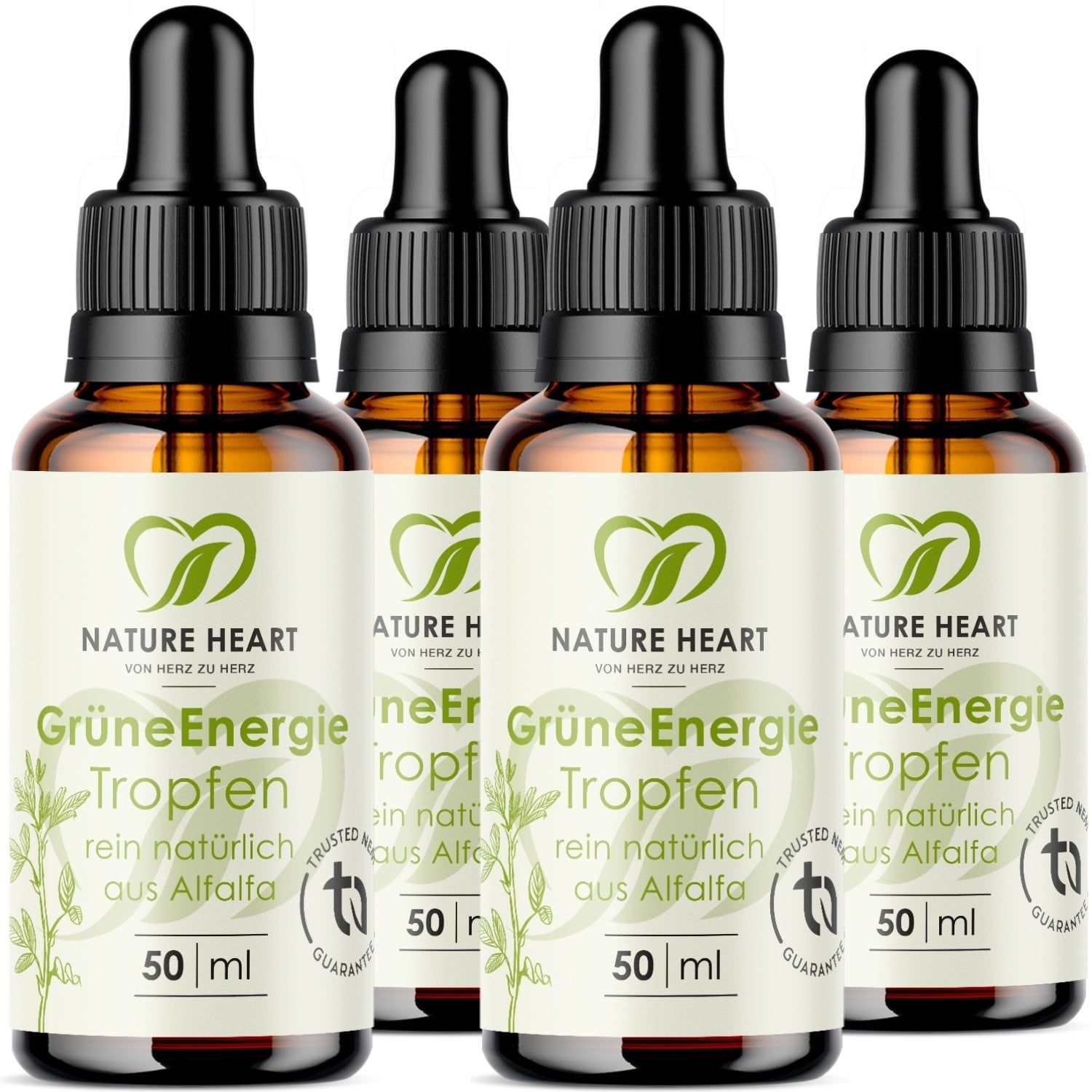 Nature Heart Grüne Energie - Chlorophyll Tropfen 4x50 ml