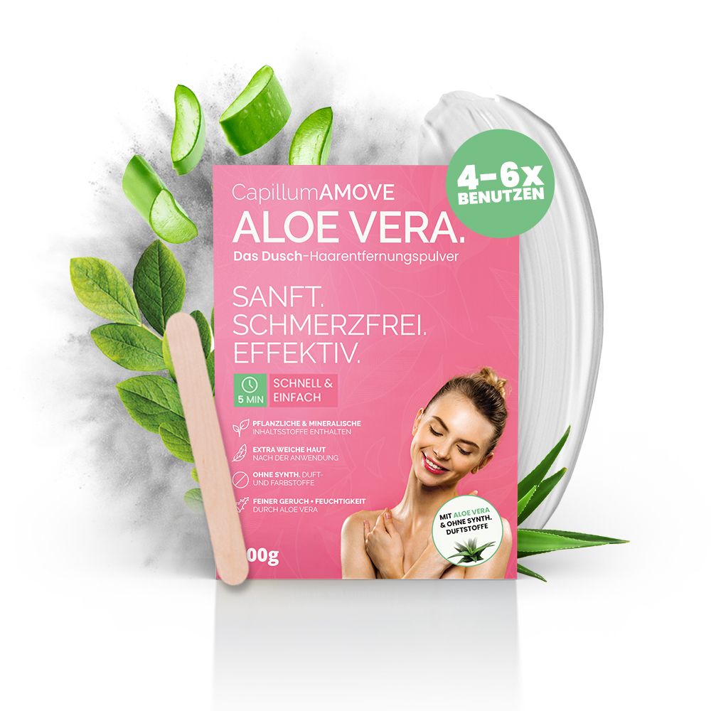 ARTE FIORI - Capillum AMOVE Aloe Vera 200g Enthaarungscreme Pulver für Körper & Intimbereich