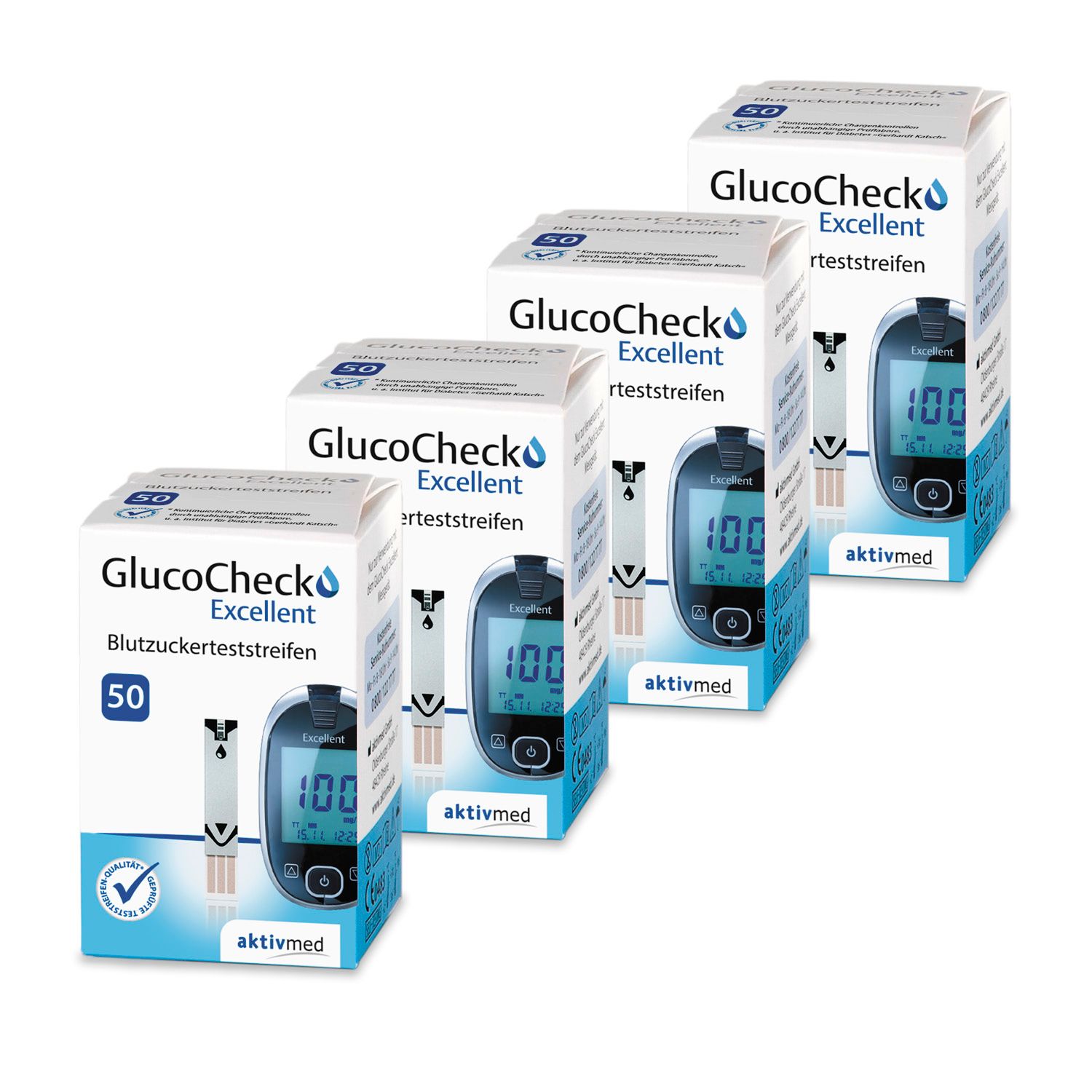 GlucoCheck Excellent Teststreifen (200 Stück) zur Diabetes-Kontrolle