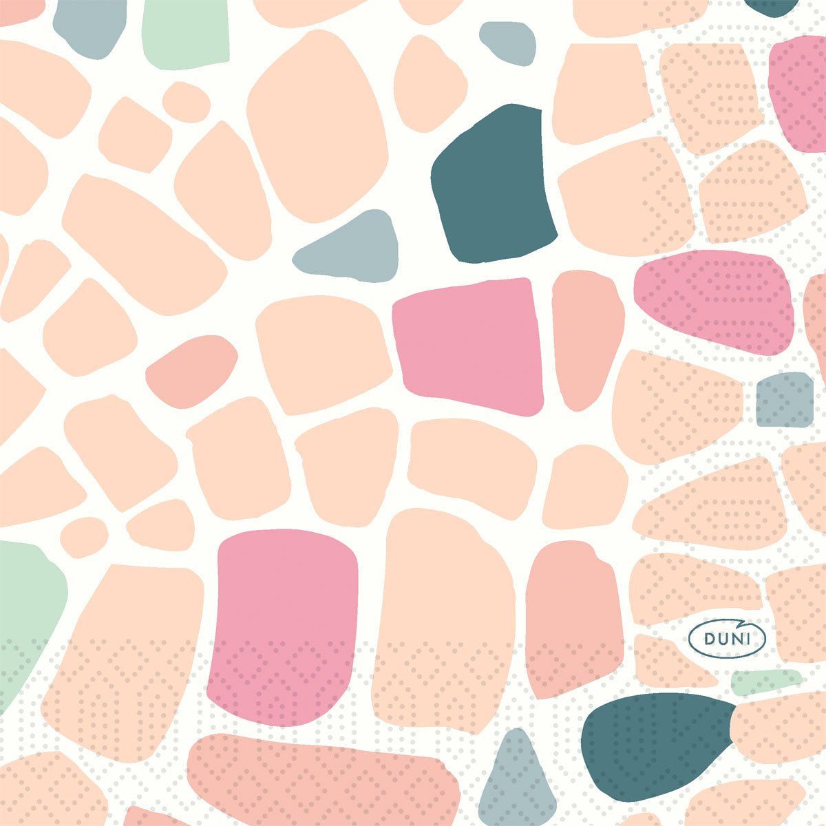 Servietten 24x24 3lg 1/4 Ocean Pebbles 50 St Tücher
