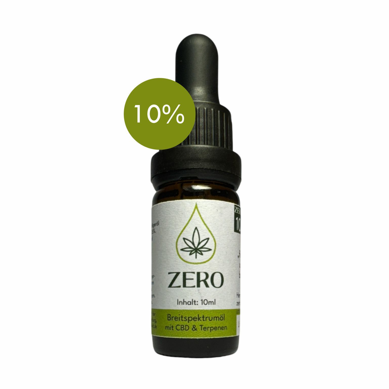 Rolvit CBD-Öl ZERO: 10% CBD, 10ml Flasche mit Pipette. Breitspektrumöl.