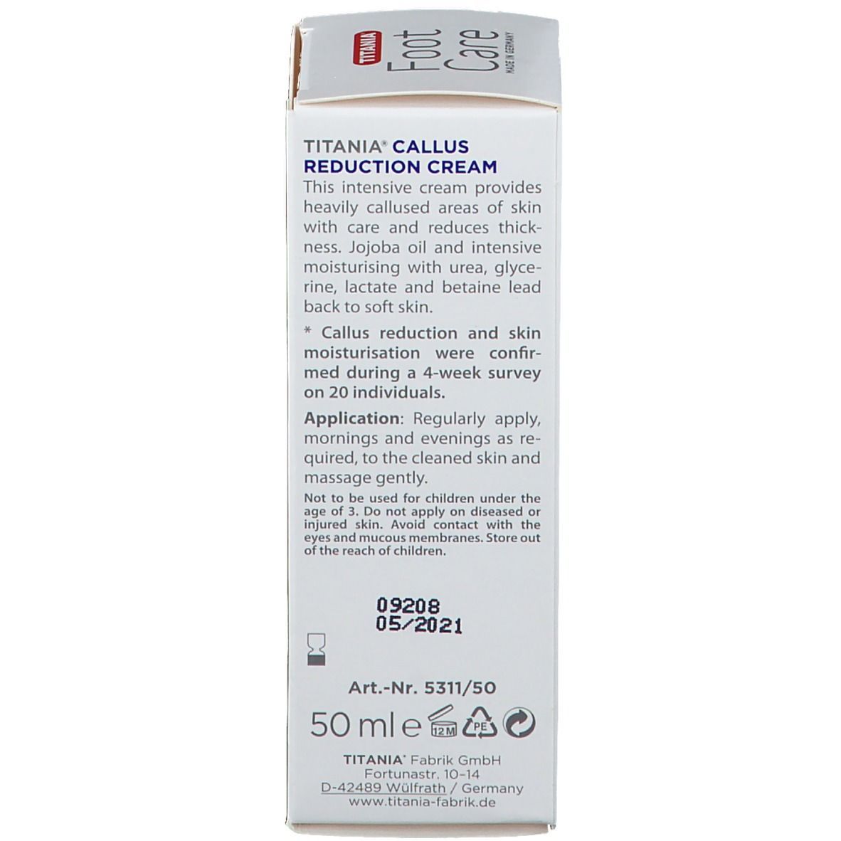 TITANIA® Foot Care Hornhaut Reduziercreme