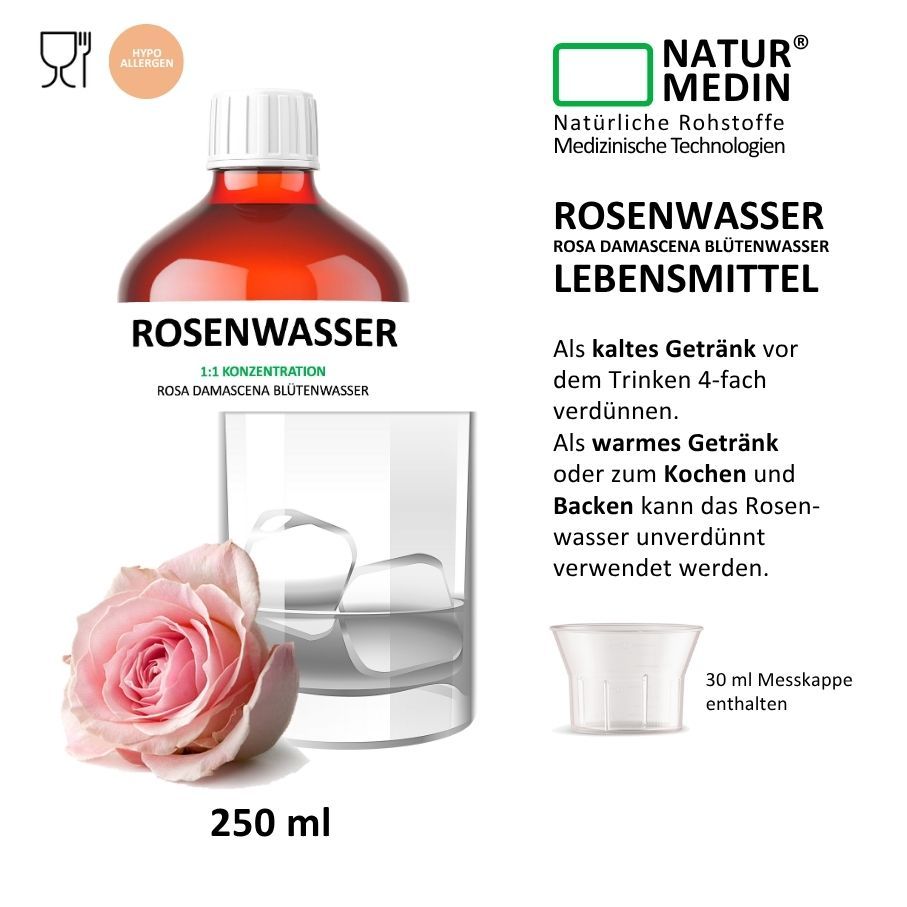 Naturmedin Rosenwasser zum Backen