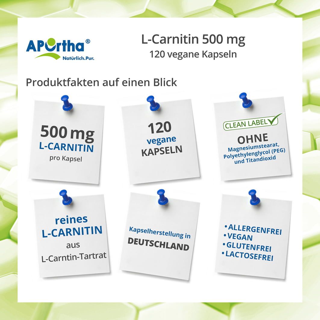 APOrtha® L-Carnitin - 500 mg Kapseln 120 St