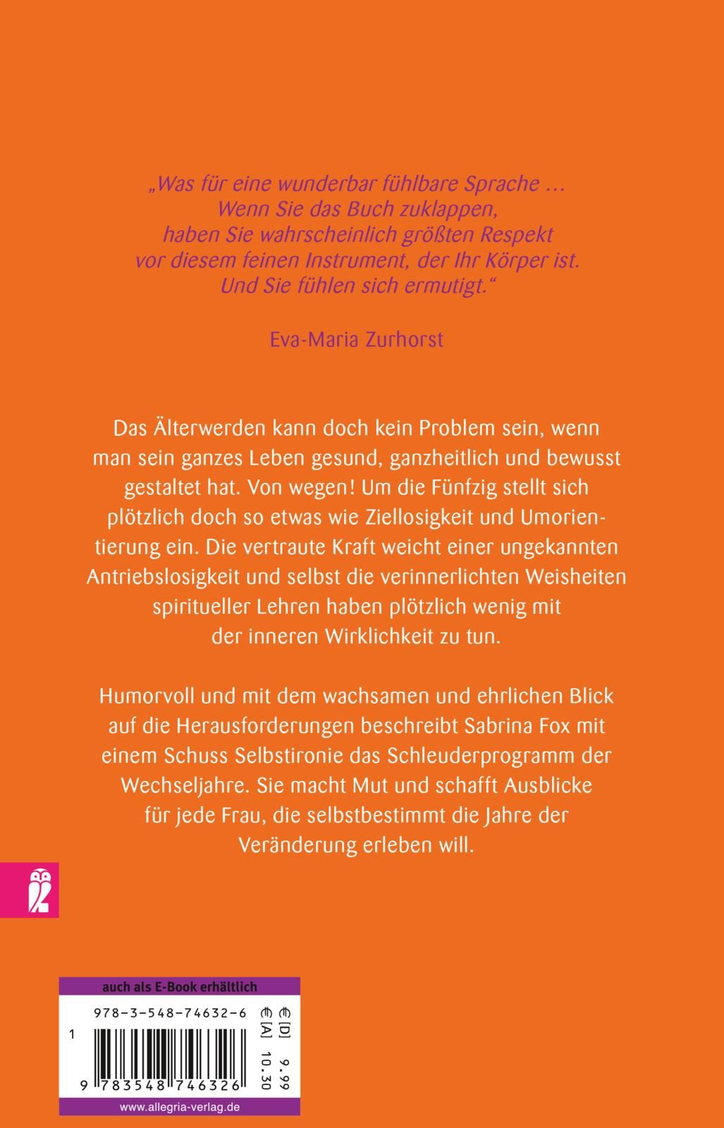 Rückseite des Buches "Kein fliegender Wechsel". Text auf orangefarbenem Hintergrund. ISBN und Preis.
