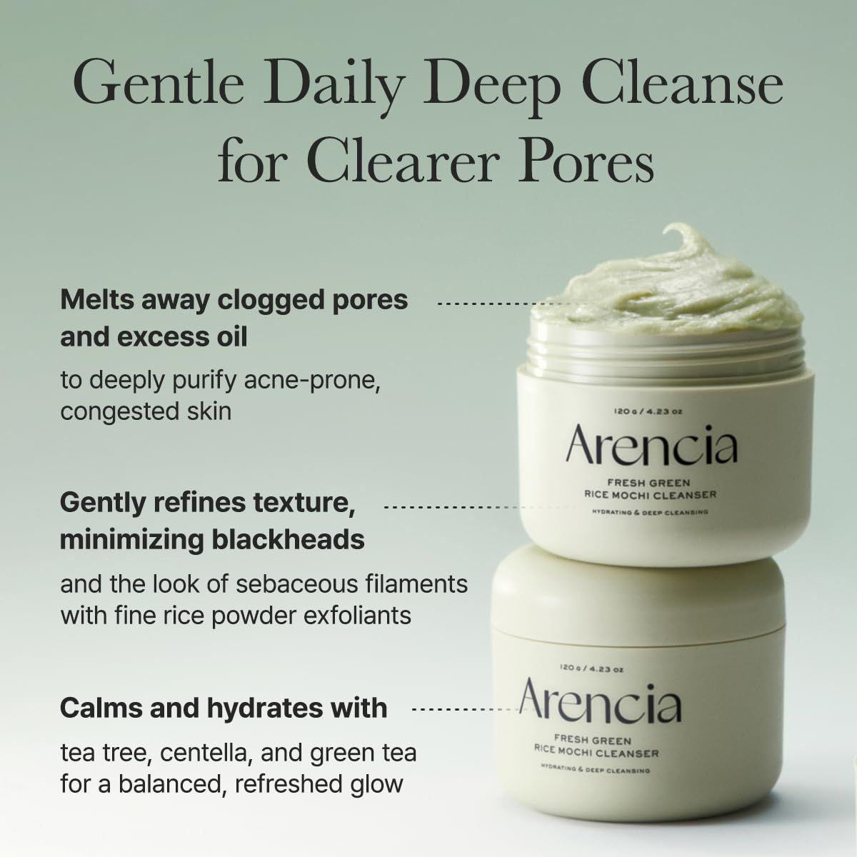 Arencia Fresh Green Rice Mochi Cleanser