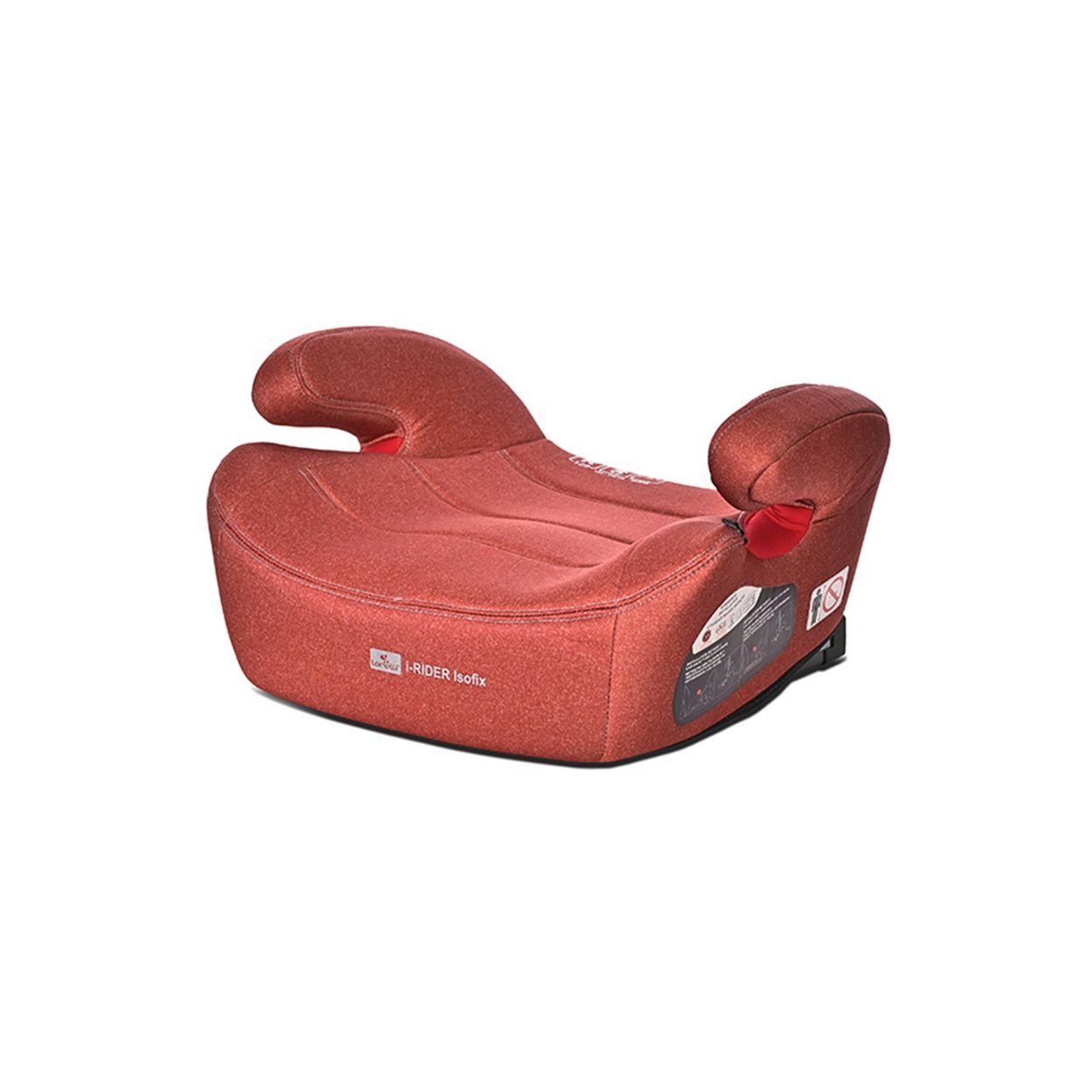 Roter Kindersitz-Booster mit Armlehnen. Marke: Lorelli Rider.