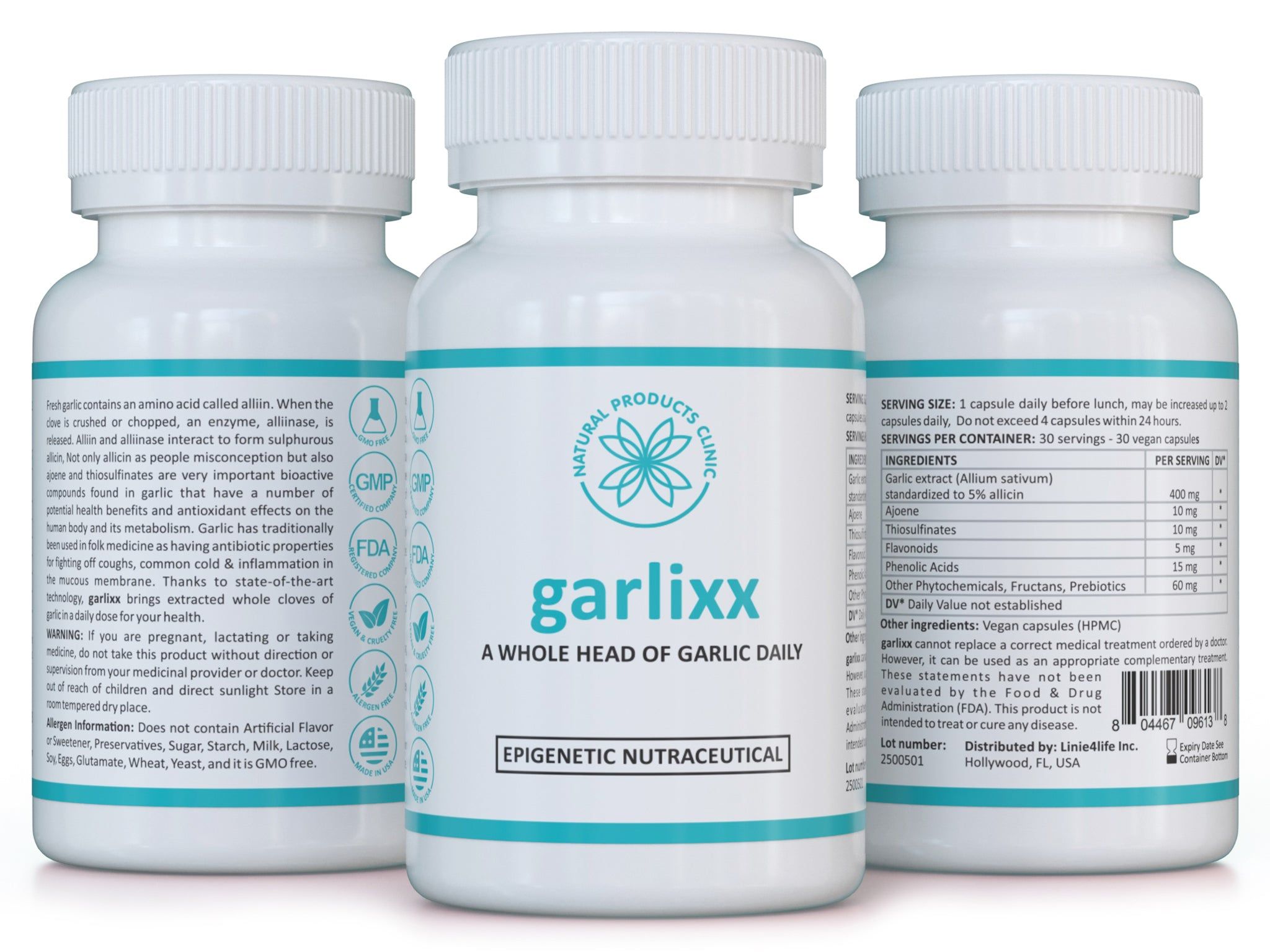 Natural Products Clinic Garlixx – Knoblauch-Komplex für Herz, Kreislauf und Immunsystem – 30 Kapseln