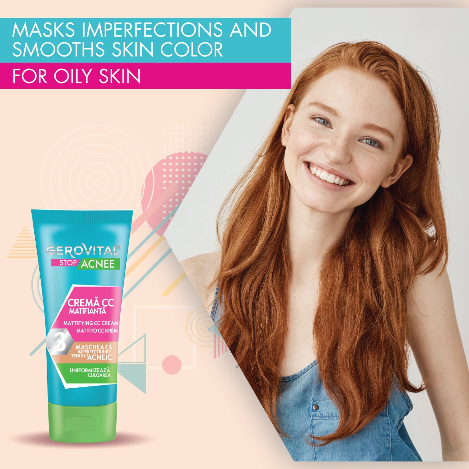 Gerovital Mattierende CC Creme, mittlerer Farbton, 30 ml