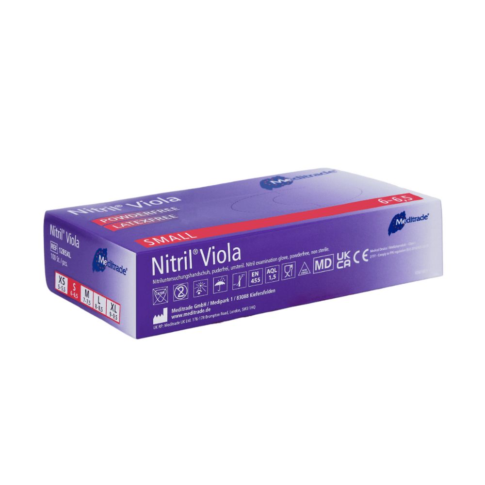 Meditrade Nitril® Viola Nitrilhandschuhe Farbig lila 10 St Handschuhe