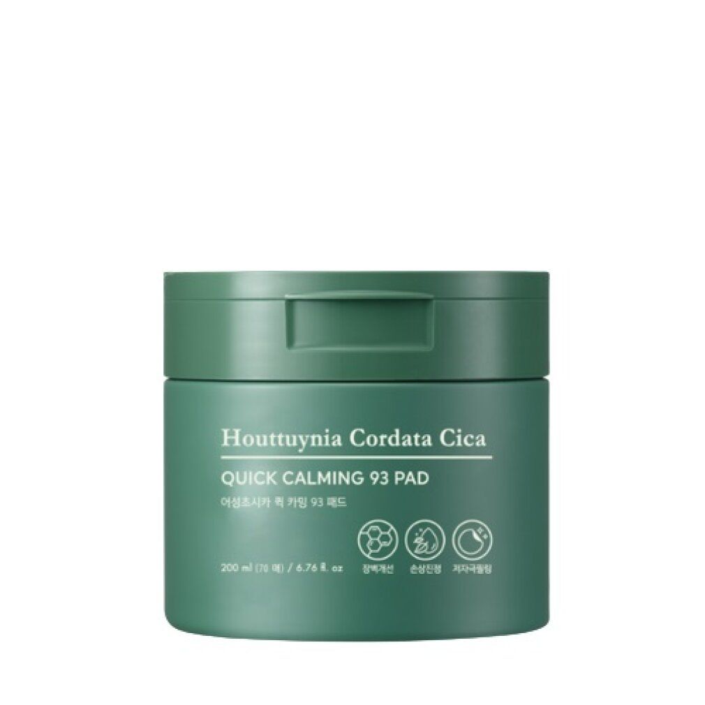 Beruhigende Hauttampons Houttuynia Cordata Cica (Quick Calming 93 Pad) 70 Stück 1 St