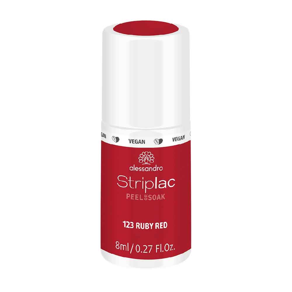 Alessandro International StripLac Peel or Soak 8 ml - 123 ruby red