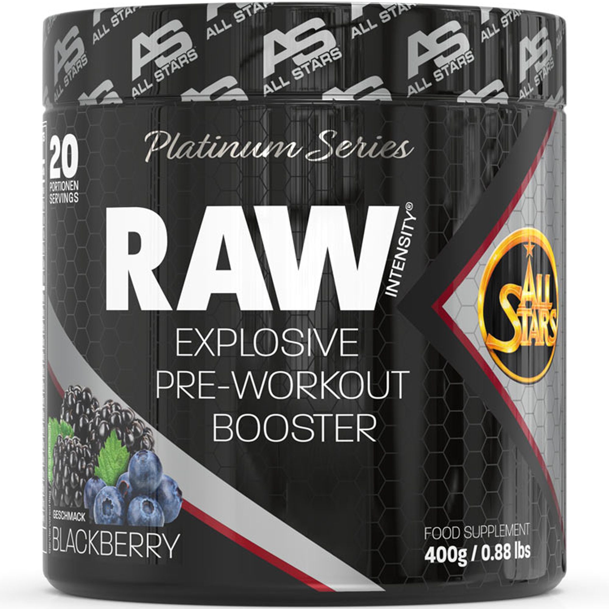ALL STARS Raw Intensity Pre-Workout Booster - Blackberry