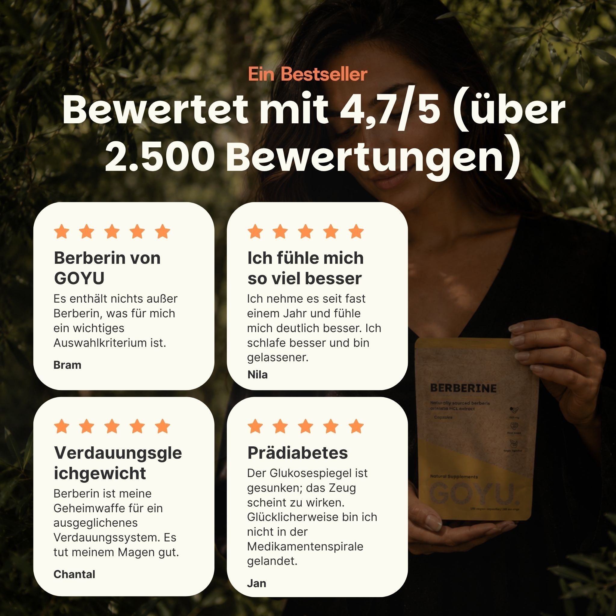 GOYU Berberin: Bestseller, bewertet 4,7/5 mit über 2.500 Bewertungen. Kundenrezensionen.