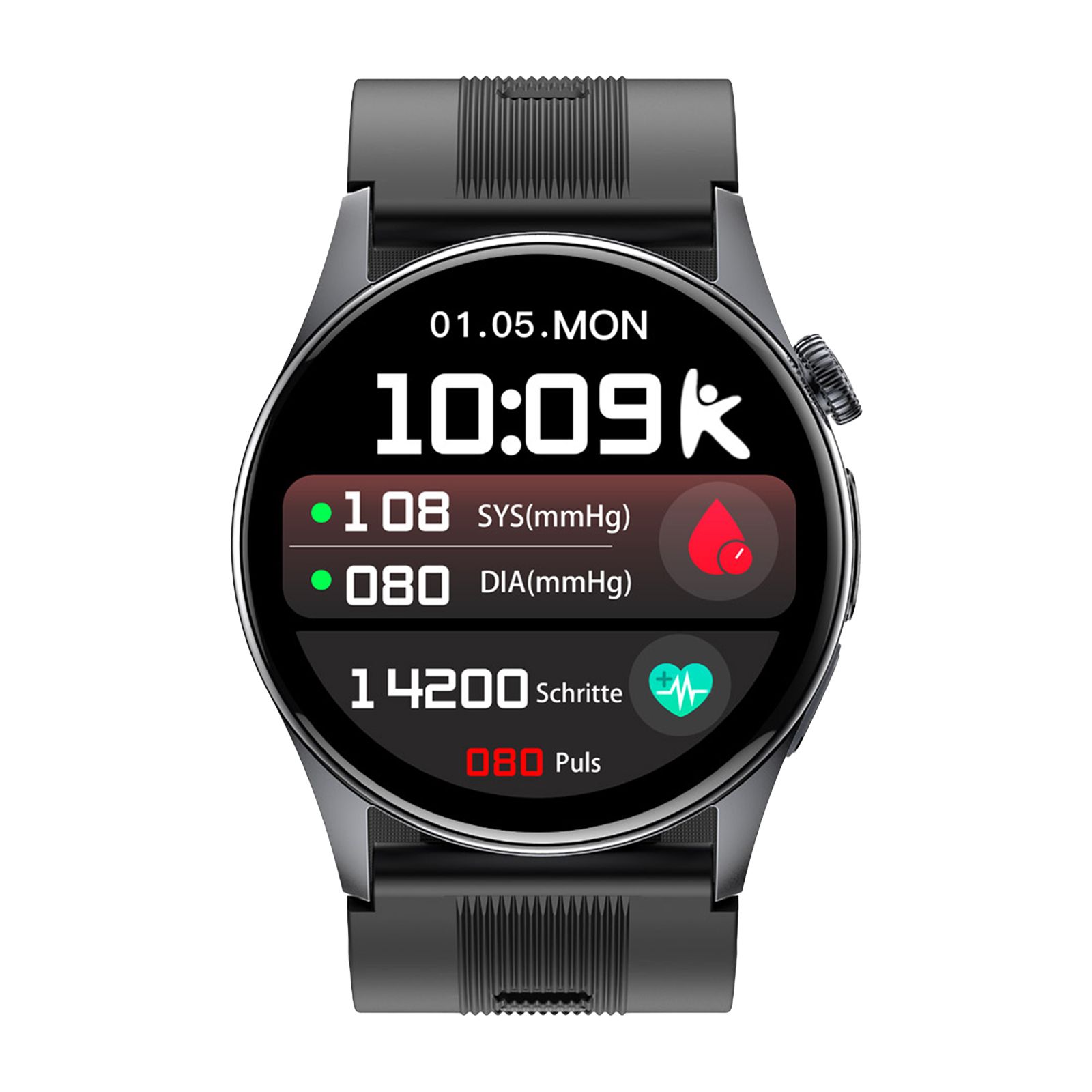 Knauermann PRO 4 Air Senioren-Smartwatch mit Sturzerkennung & SOS 1 St