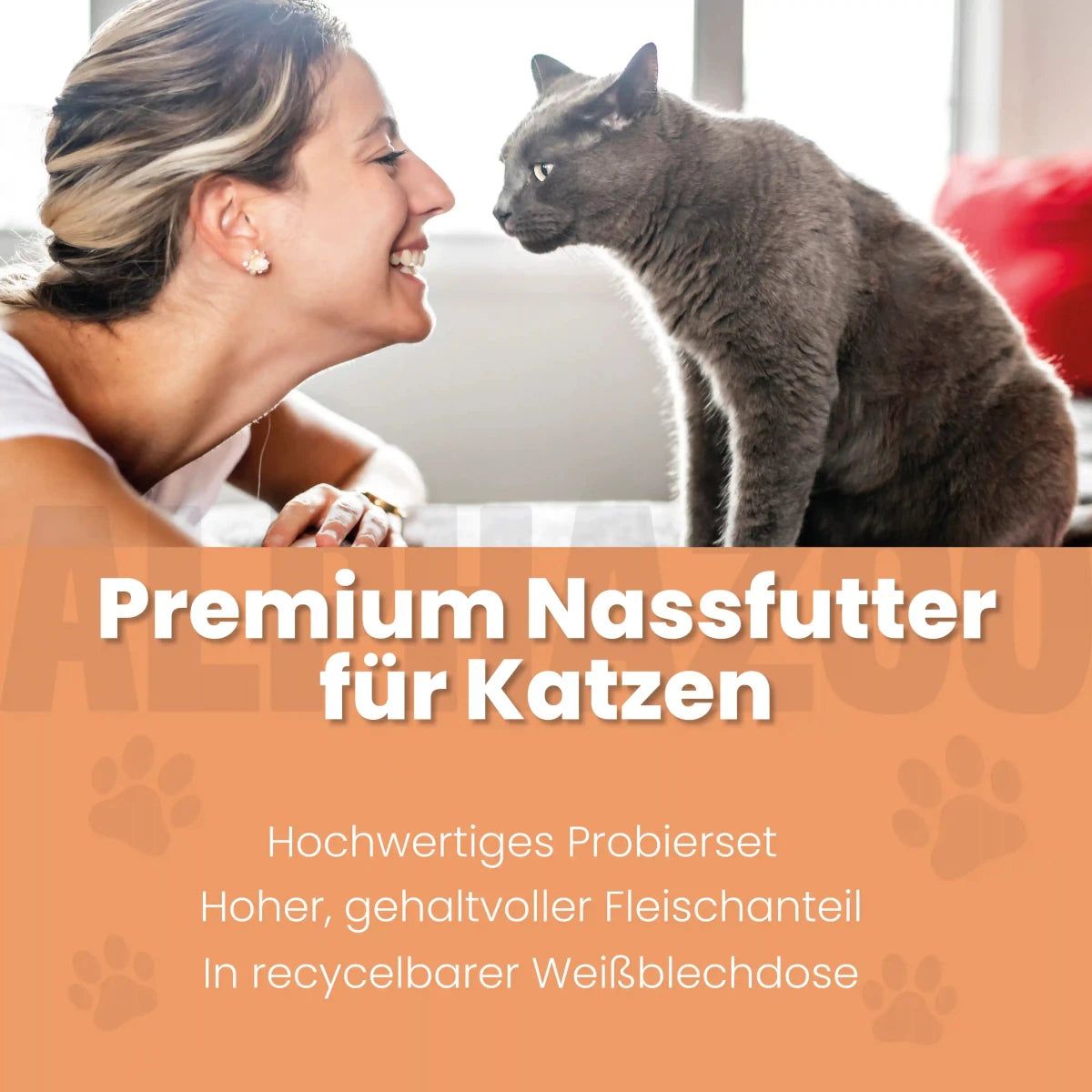 alphazoo Probierschmaus für Katzen – Nassfutter Probierpaket