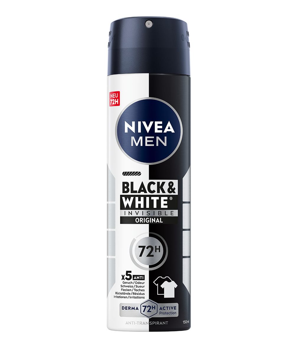 NIVEA Deodorant Men Black & White Invisible Original Deo Spray