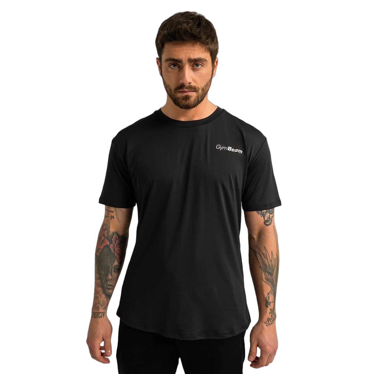 GymBeam T-Shirt Herren regular Kurzarm Limitless Schwarz 1 St