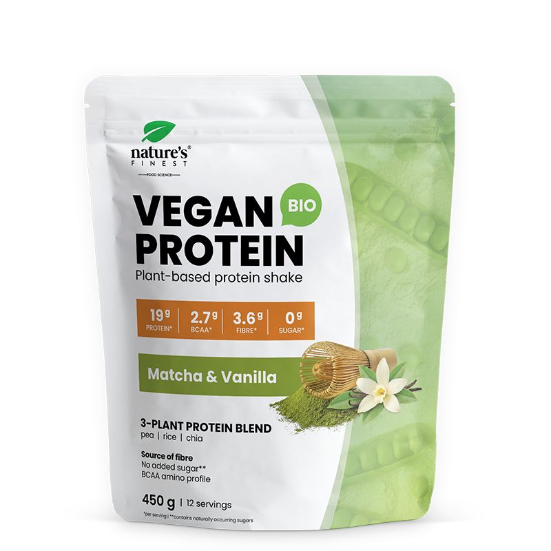 Nature's Finest Bio proteine vegetali in polvere Vaniglia e matcha